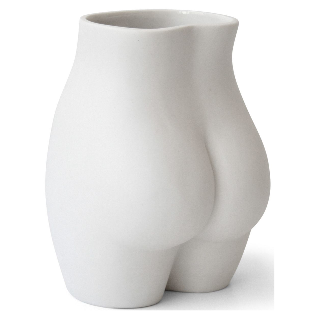 Kunstvolle Vase mit femininen Konturen und floralem Detail.