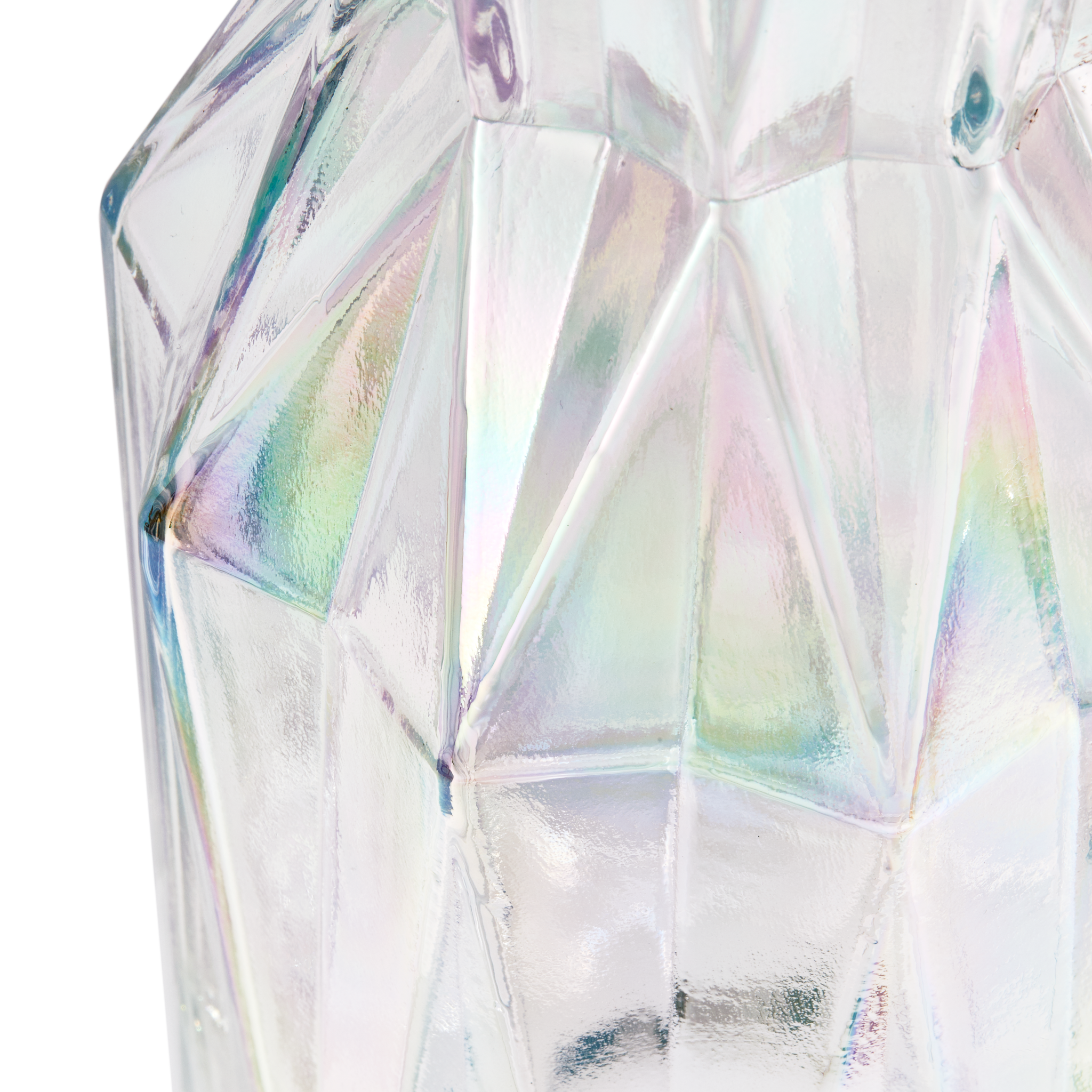 Pols Potten Glass Folds Vase in klarem Glas mit Farbspiel