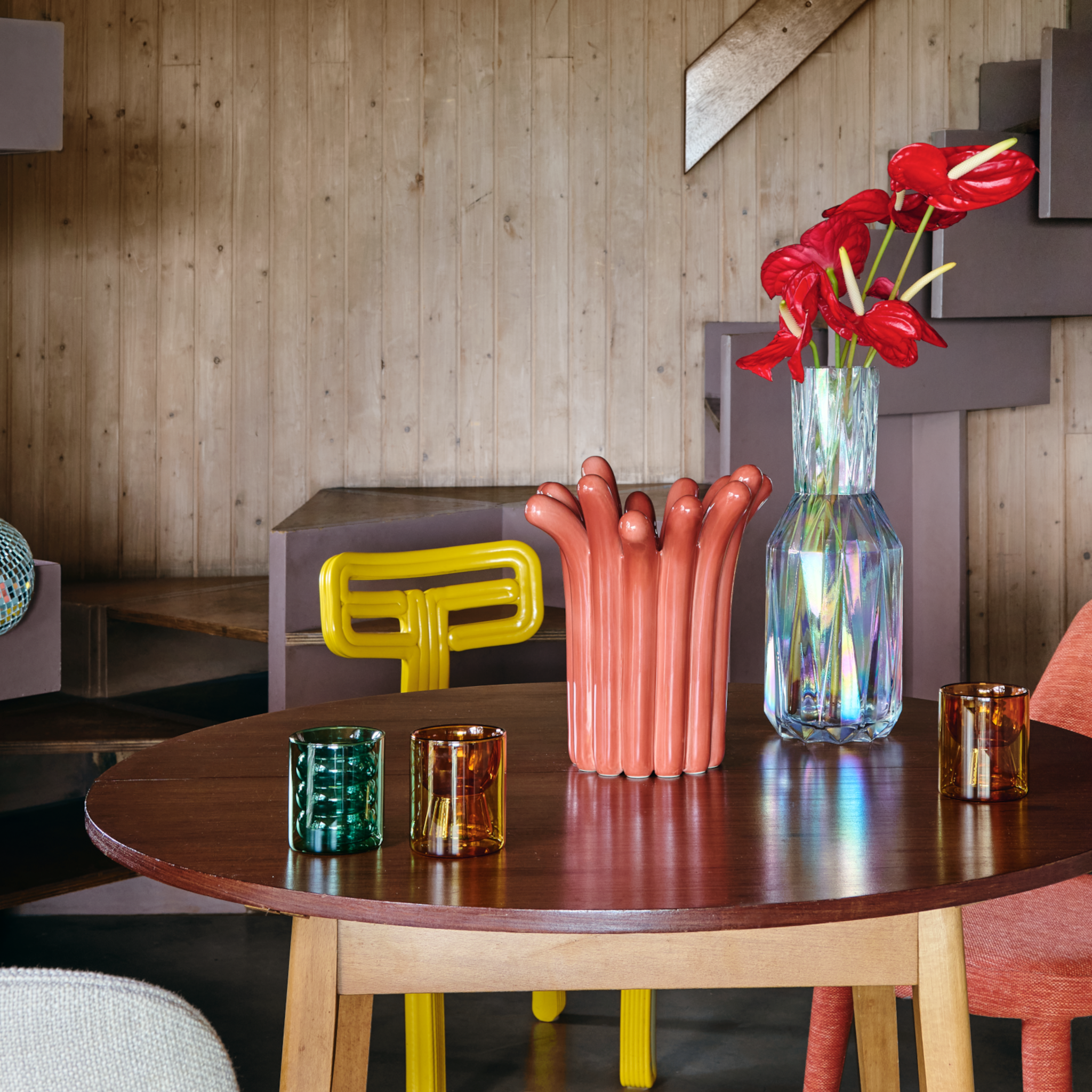 Detailansicht der Pols Potten Vase mit Faltendesign