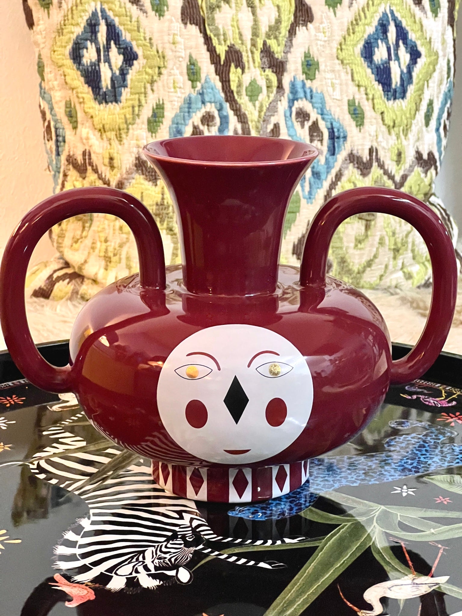 Jarrón Raki Burdeos Brillante de Bosa