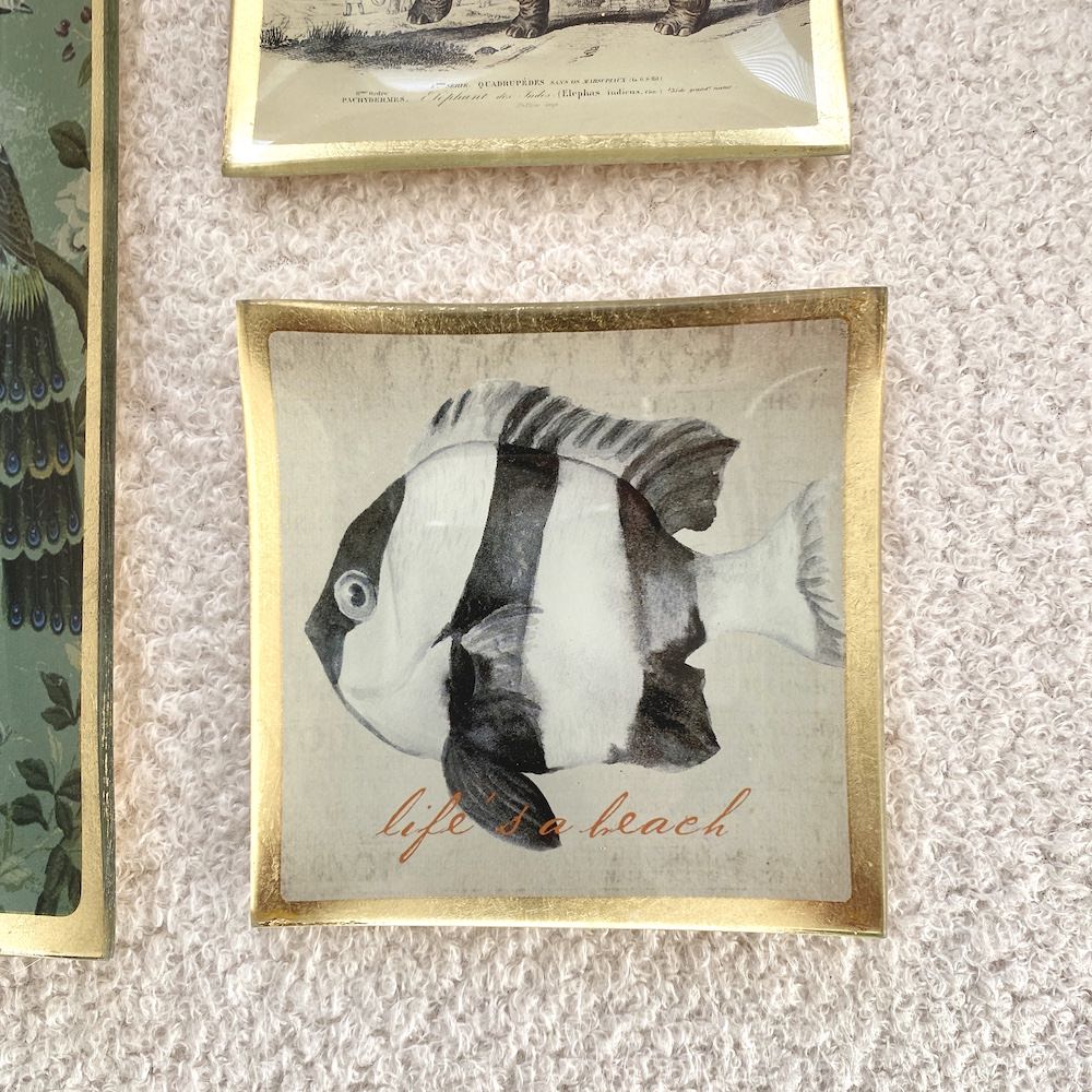 Glasteller Love Plates Fisch