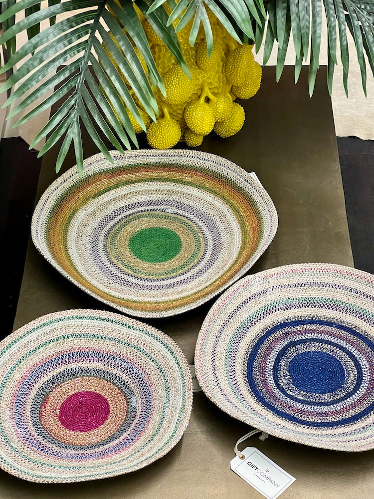 Juego de cuencos decorativos Boathouse 3 piezas, algas marinas