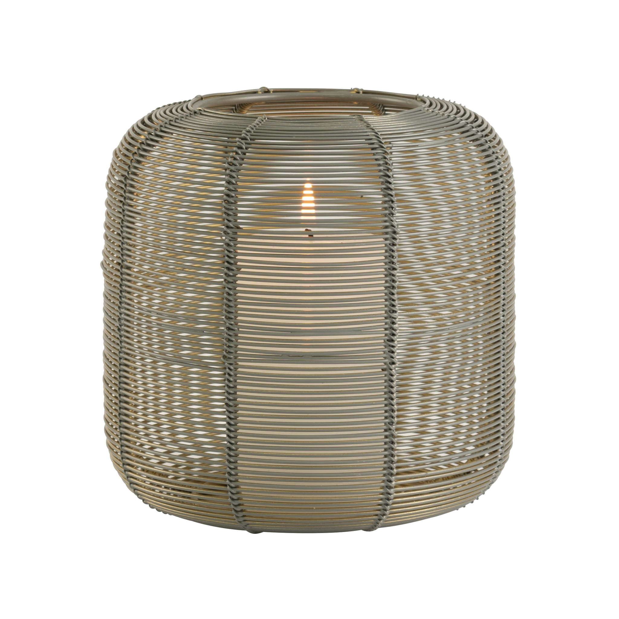 Knokke Windlicht in Grau und Gold