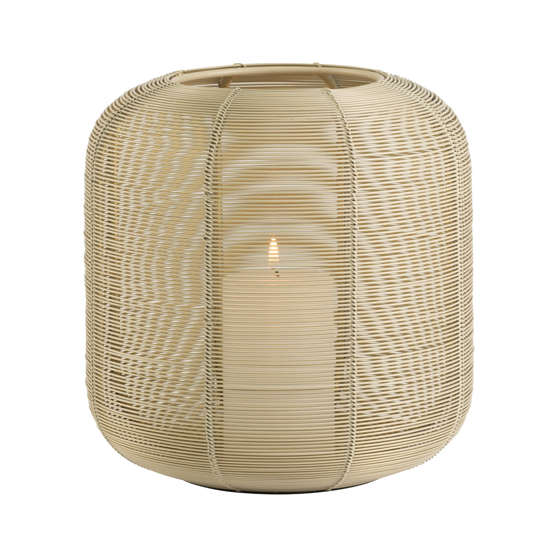 Knokke Windlicht in Sandstone und Gold