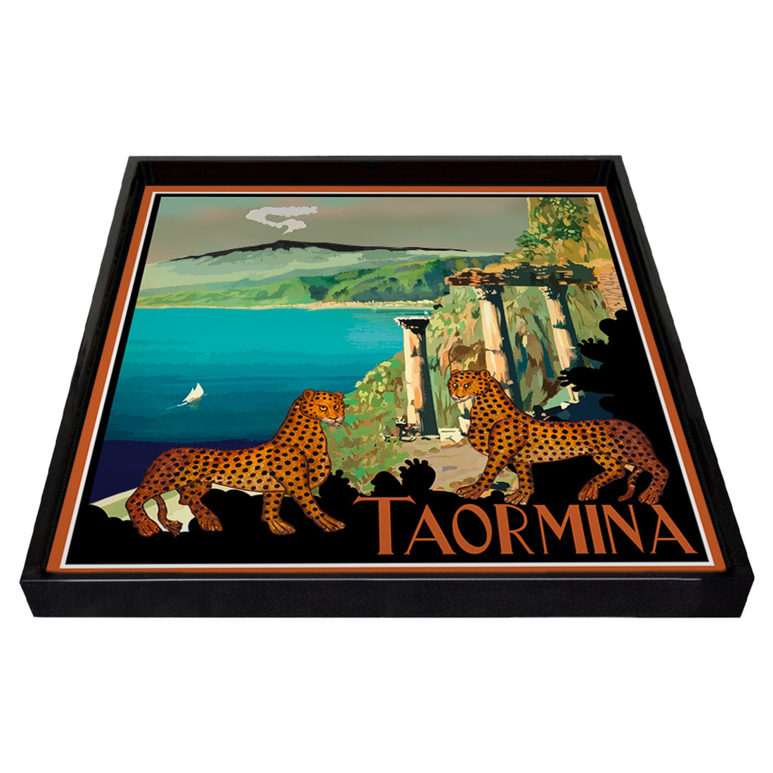 Handgefertigtes Tray Taormina 16x16cm als Wohnaccessoire