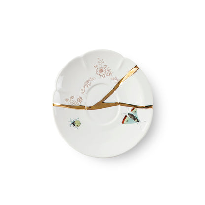 Kintsugi Espressotasse mit Unterteller – raffinierte Tischkultur erleben