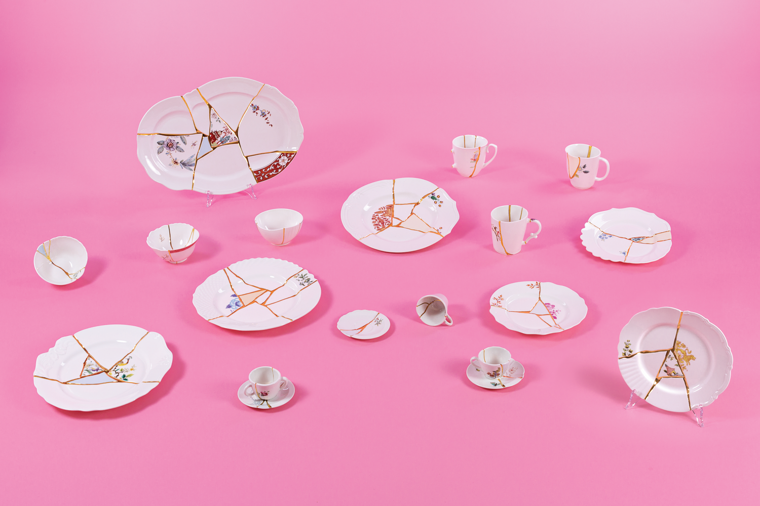 Kintsugi Espressotasse mit Unterteller Spülmaschinenfest und hochwertig