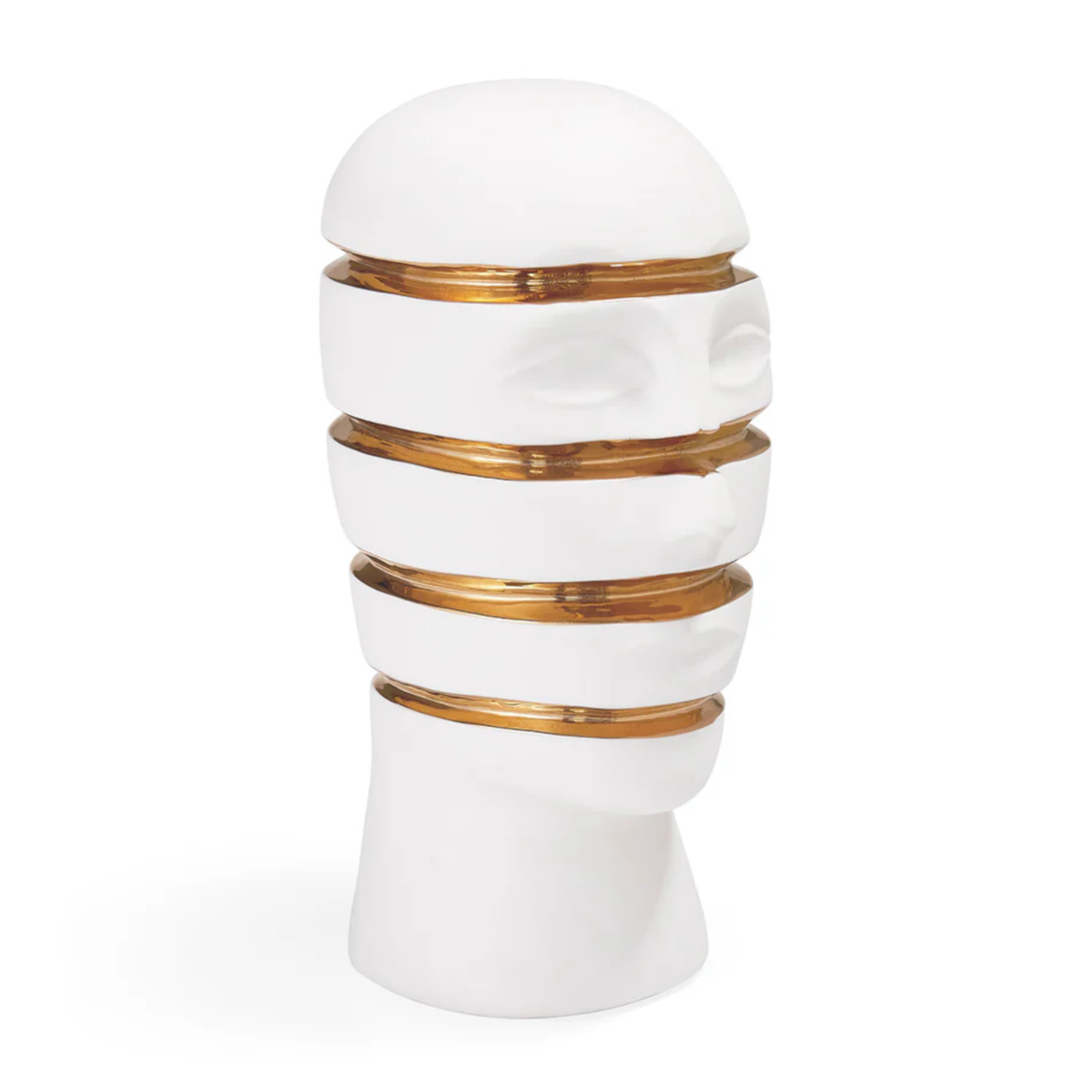 Escultura ATLAS BUSTO REBANADO de porcelana
