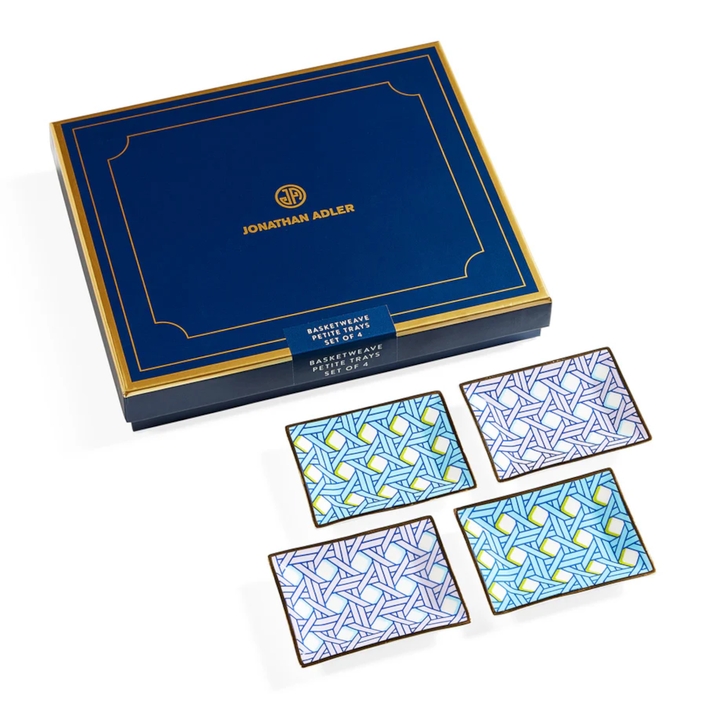 Dekoteller 4er- Set BASKETWEAVE Petite von Jonathan Adler