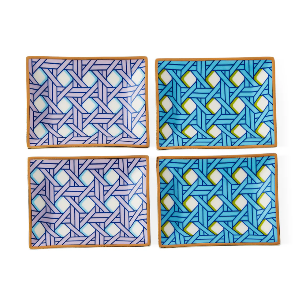 Dekoteller 4er- Set BASKETWEAVE Petite von Jonathan Adler