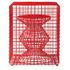 Pols Potten Wire Zig Zag Hocker in Korallenrot
