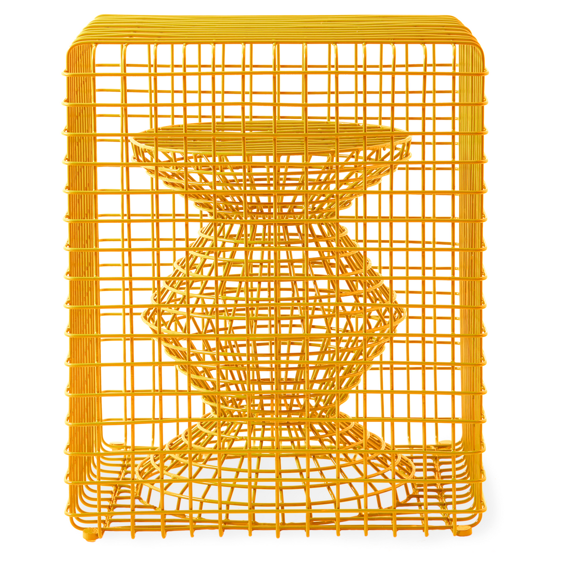 Pols Potten Wire Zig Zag Hocker in Gelb