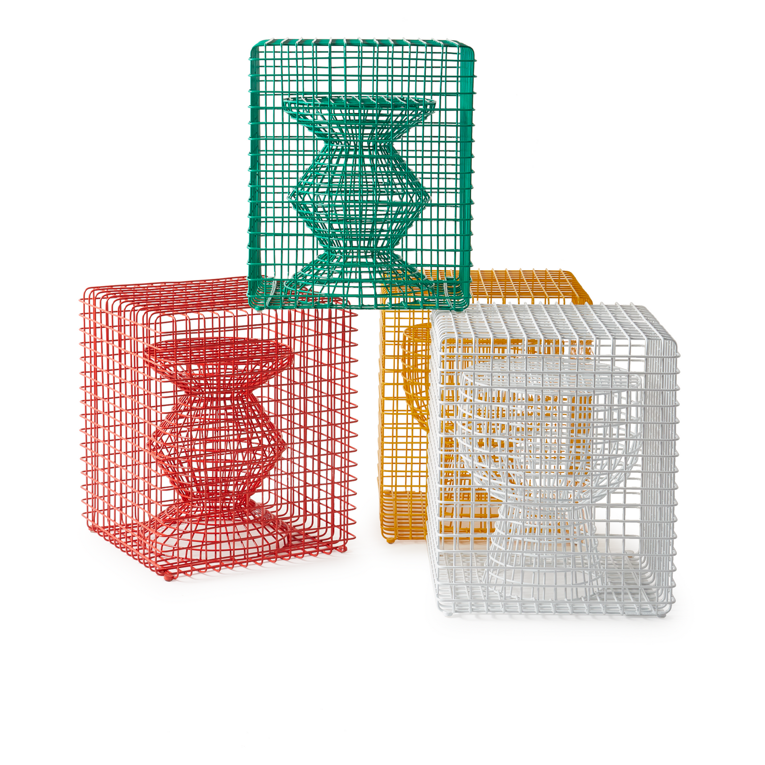 Metallhocker Wire Zig Zag von Pols Potten
