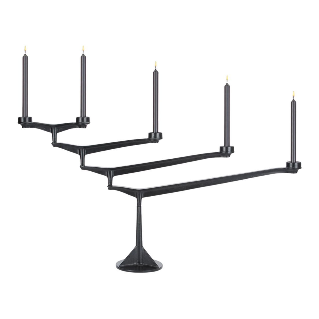 Schwarzer großer Candelabra aus Gusseisen von Tom Dixon mit beweglichen Armen für Kerzenarrangements