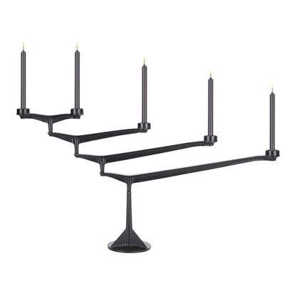 Schwarzer großer Candelabra aus Gusseisen von Tom Dixon mit beweglichen Armen für Kerzenarrangements