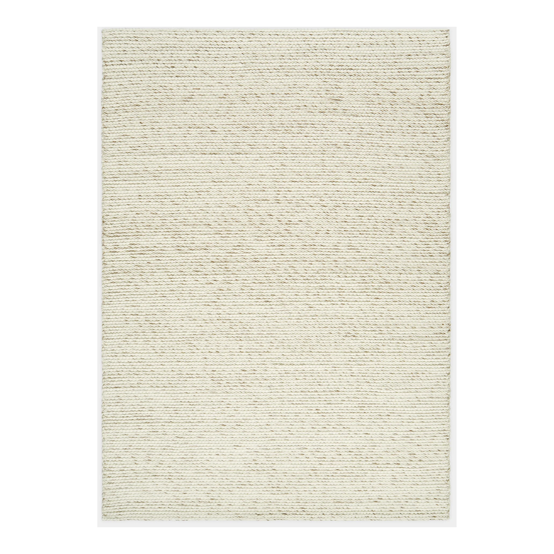 Handgewebter Extra Large Teppich aus natürlicher Wolle und Baumwolle. Zweifarbige Textur, entworfen in London und gefertigt in Nordindien vom Tom Dixon