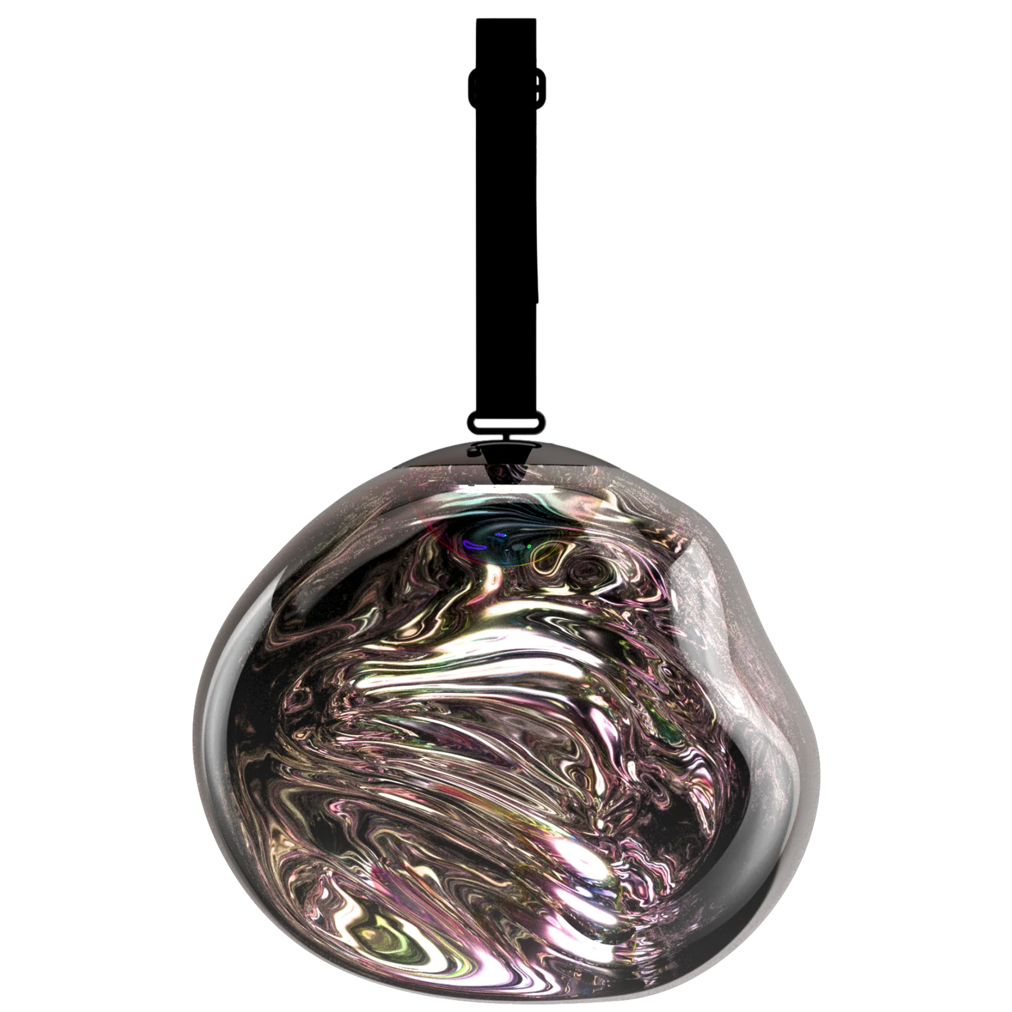 Designer Leuchte silber hängend