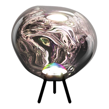 Silberfarbendes großes portables Licht von Tom Dixon