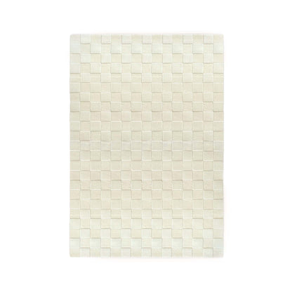 Teppich von Maison Deux in weißer Schachbrettoptik