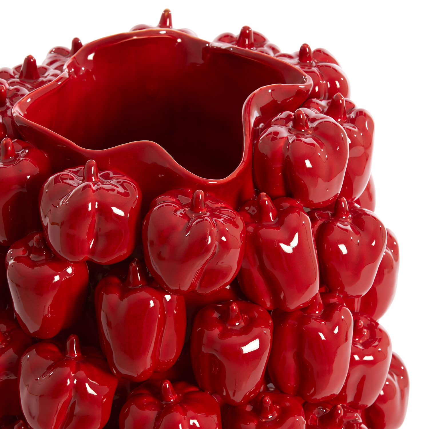Handgefertigte rote BELLPAPPER Vase von Light &amp; Living
