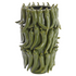 Dunkelgrüne PEPPER Keramikvase von Light & Living auf weißem Hintergrund.
