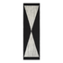 Wedge Rug in schwarz-weiß Naturwolle in voller Ansicht als handgefertigter Design Teppich