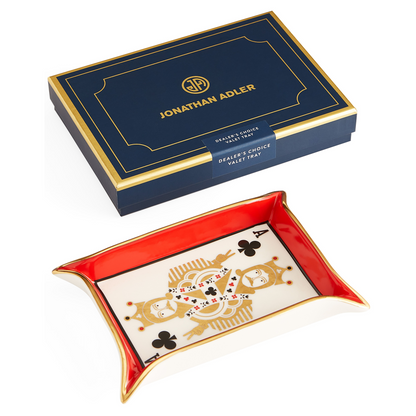 Luxuriöses Valet Tray mit Kartenmotiv von Jonathan Adler.