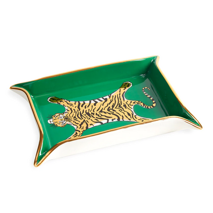 Aufbewahrungsschale TIGER VALET in grün gold