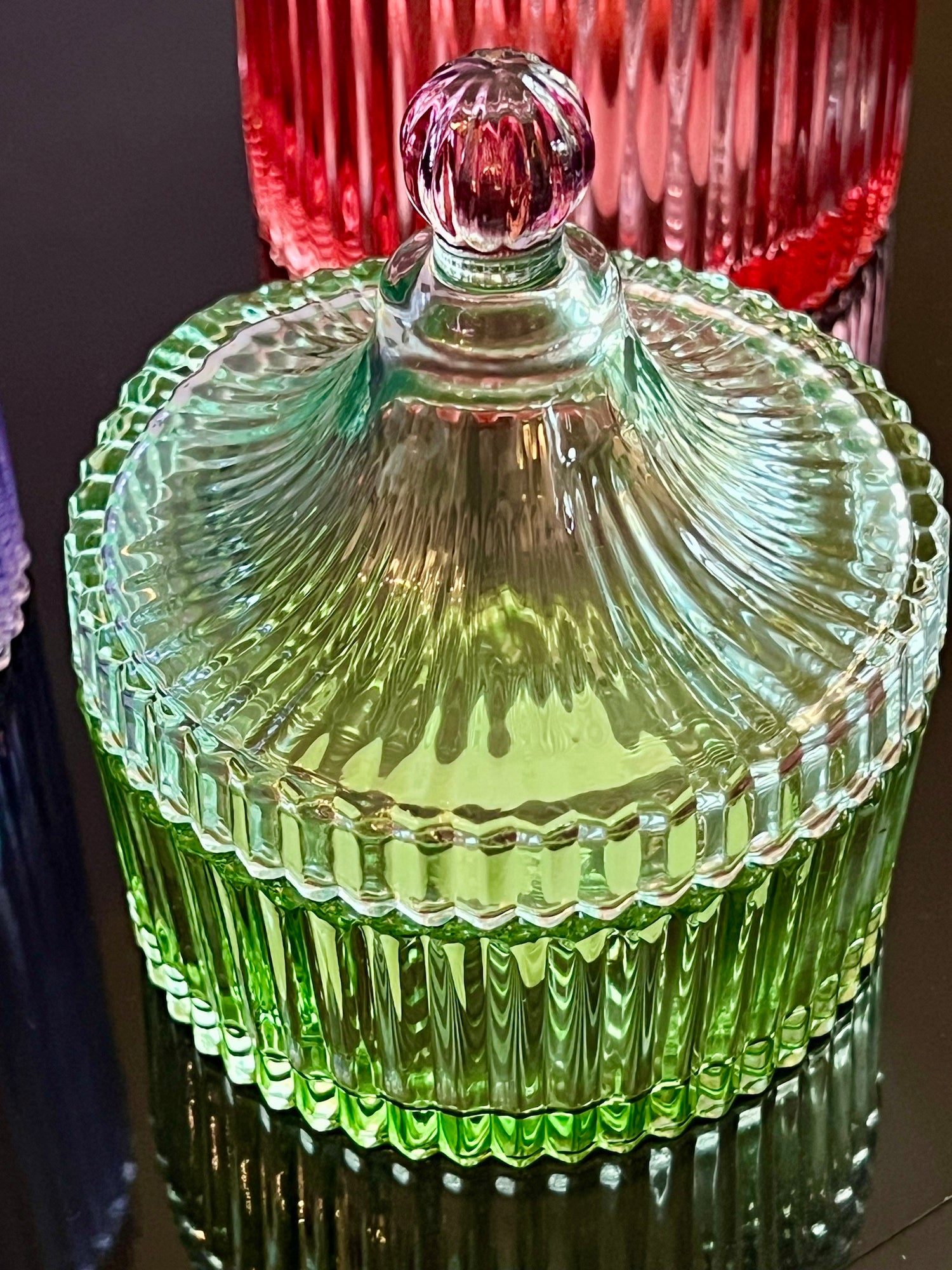 Candy stripe CANDY STRIPE en verde/menta claro ø10 x 12cm