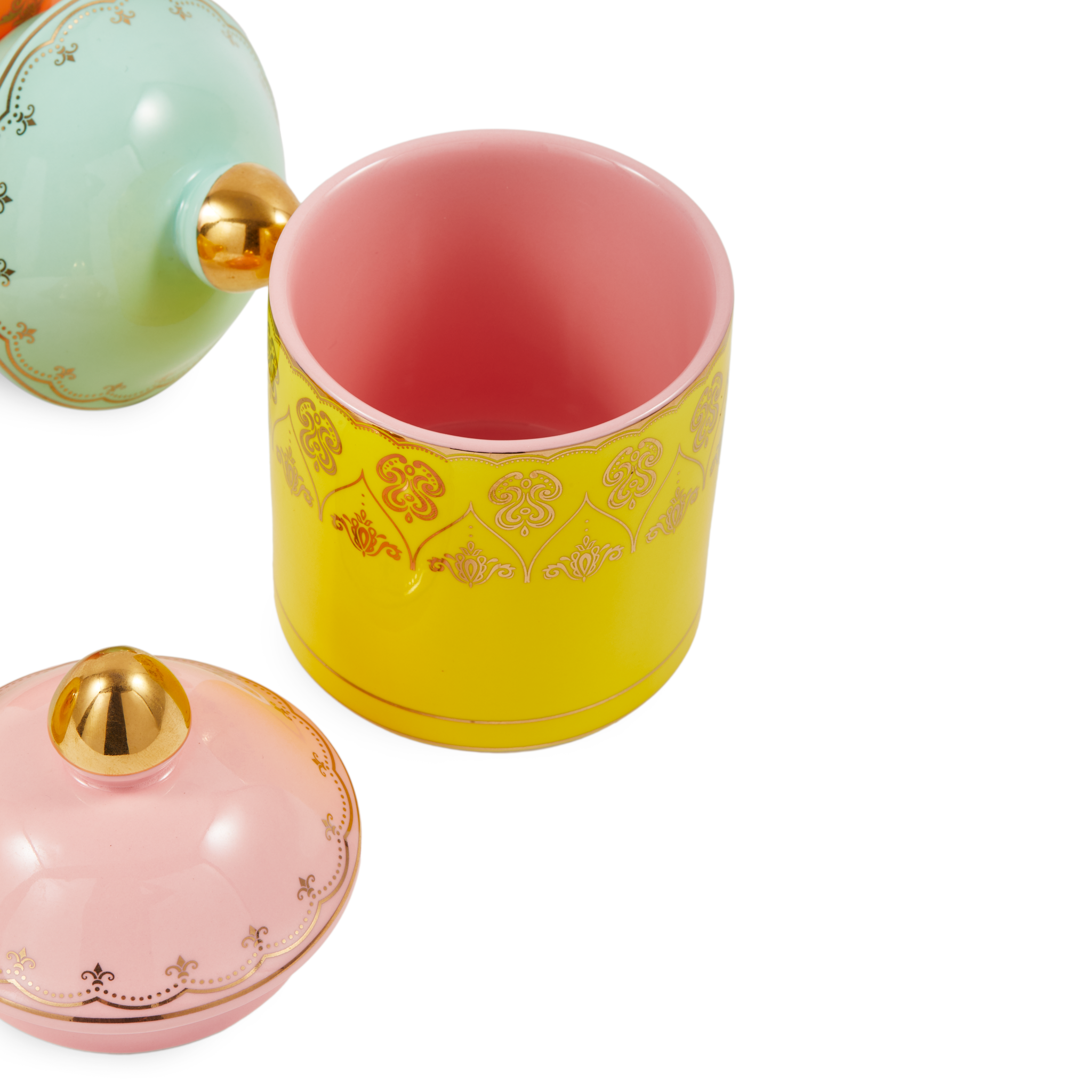 Handgefertigtes Porzellanglas Grandpa Jar - S mit Deckel