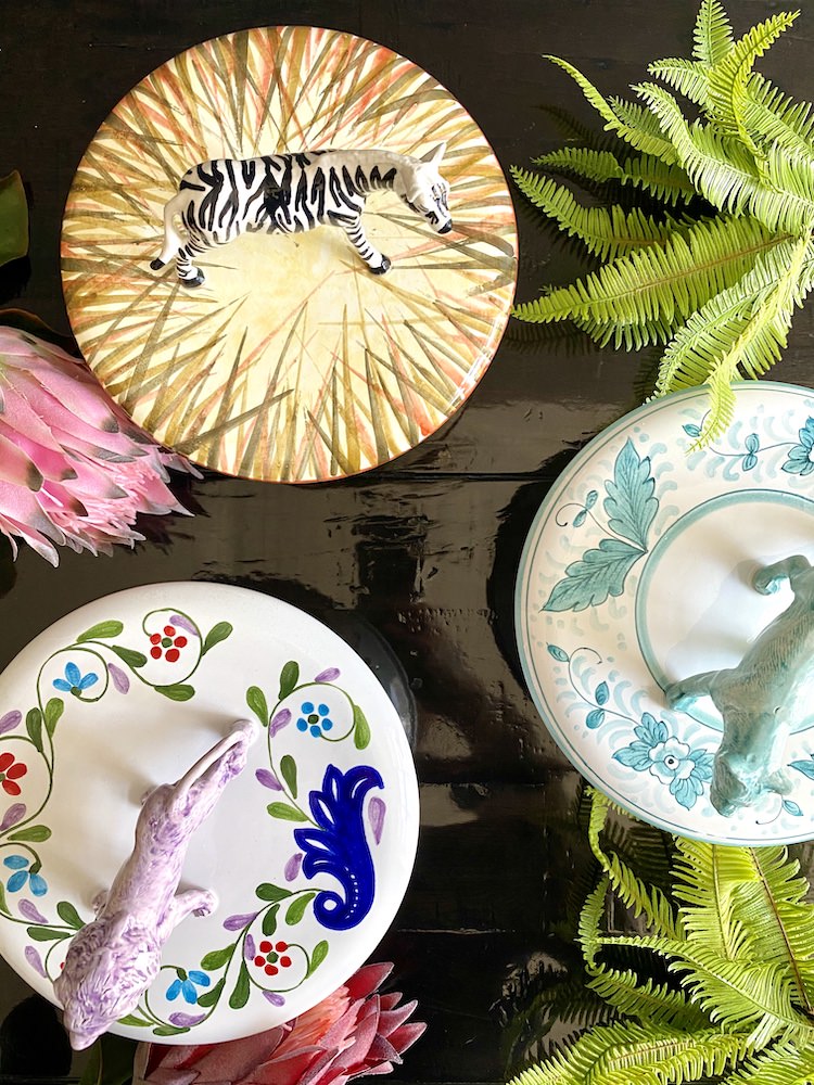 Deko Keramik Dosen mit Tieren