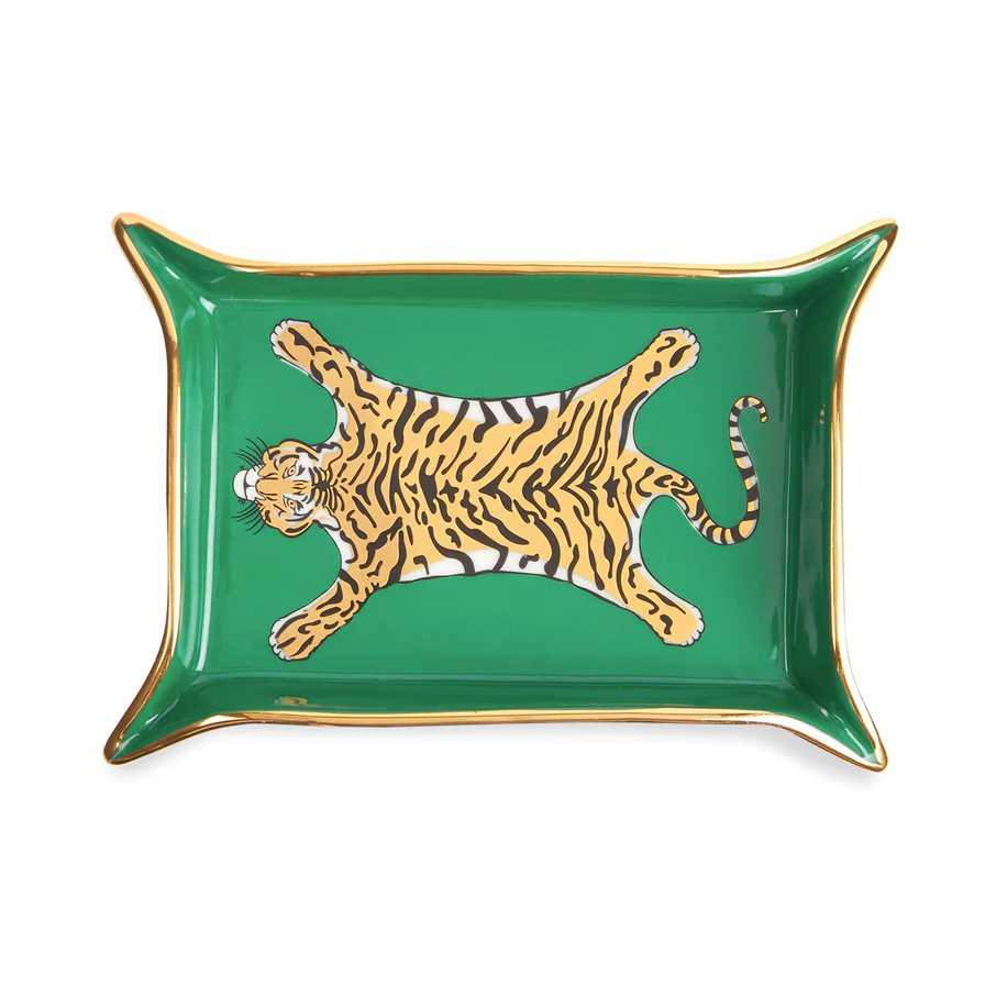 Aufbewahrungsschale TIGER VALET in grün gold