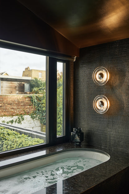 Badezimmer Luxury von Tom Dixon - Press Large Surface Light – Clear Pressed Glass