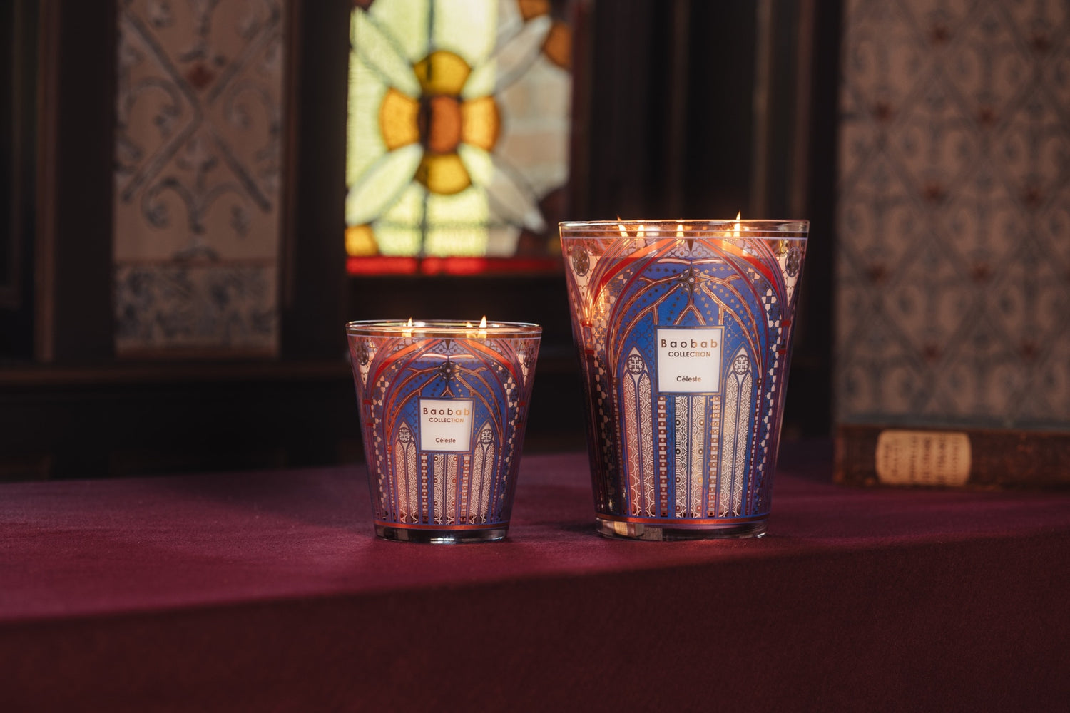 Duftkerze CELESTE Max 24 und Max 16 – Weihrauch, Zedernholz &amp; Amber von Baobab Collection
