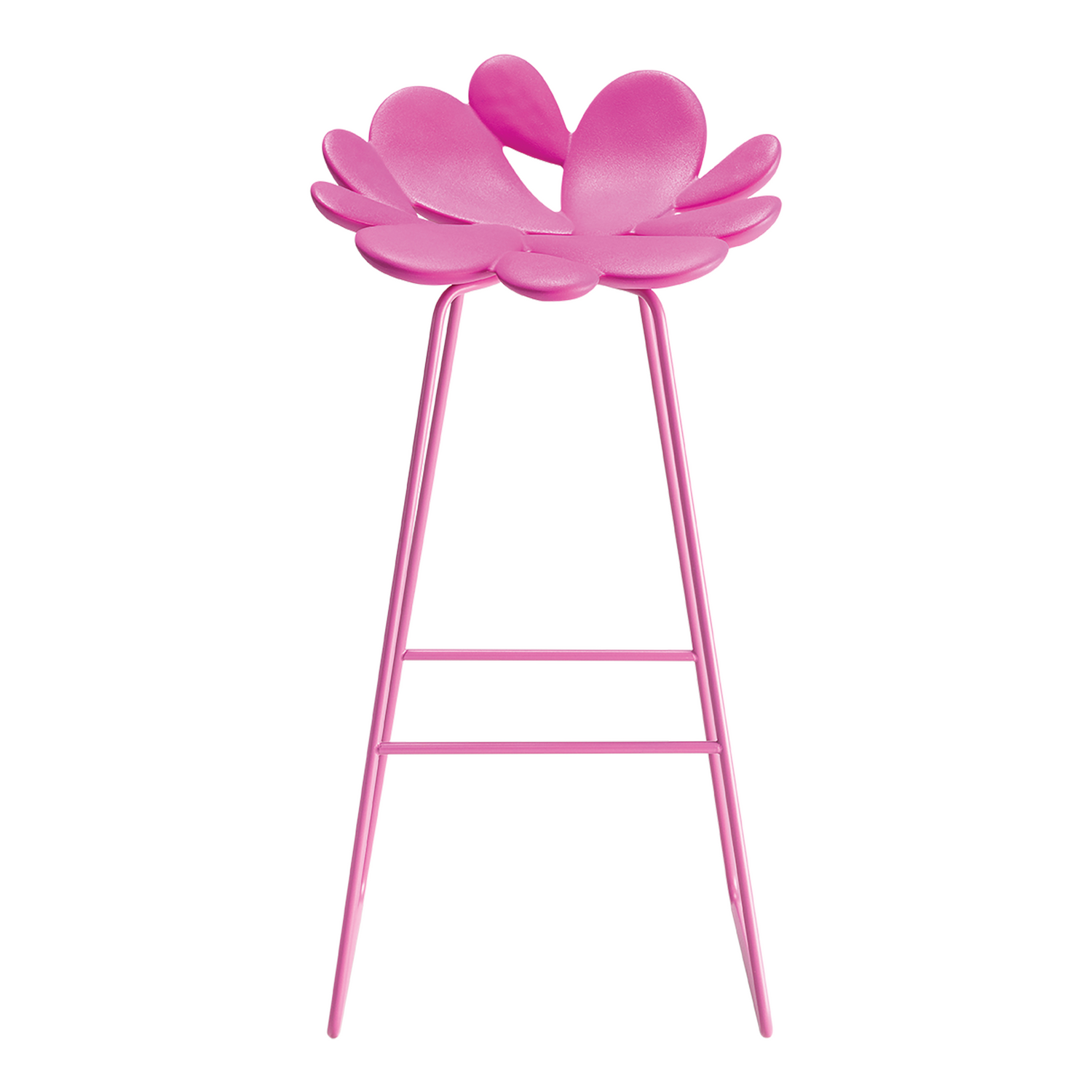 FILICUDI Hocker in Fuchsia mit kaktusförmiger Sitzschale