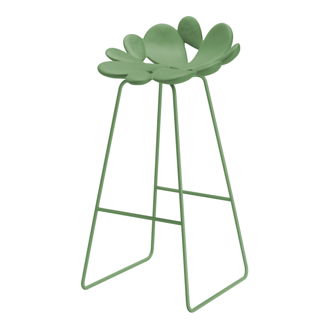 Designhocker von Qeeboo in kräftigem Grün für Outdoor und Indoor