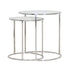 Beistelltisch DUARTE Glas Nickel von Light and Living