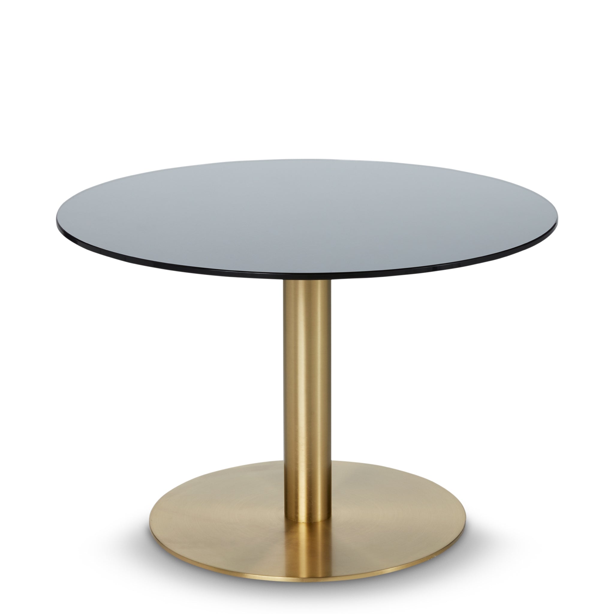 Flash Circle Table in Brass &amp; Mirrored Glass