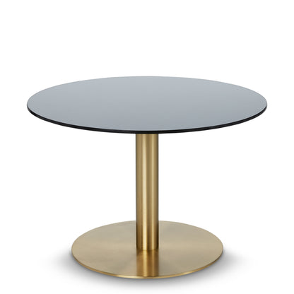 Flash Circle Table in Brass &amp; Mirrored Glass