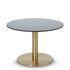Flash Circle Table in Brass & Mirrored Glass