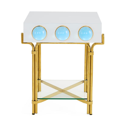 Beistelltisch GLOBO gold, weiß von Jonathan Adler