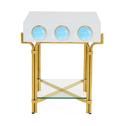 Beistelltisch GLOBO gold, weiß von Jonathan Adler