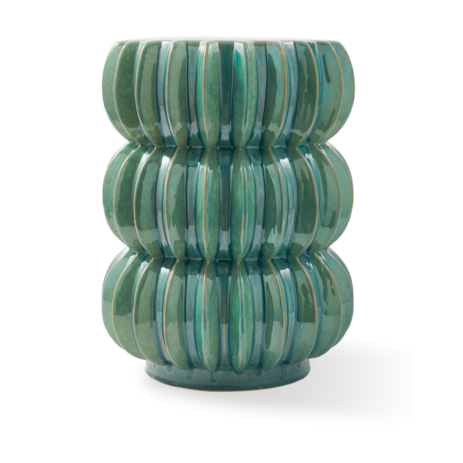 Glänzender PUMPKIN SIDE TABLE mit strukturierter Oberfläche.