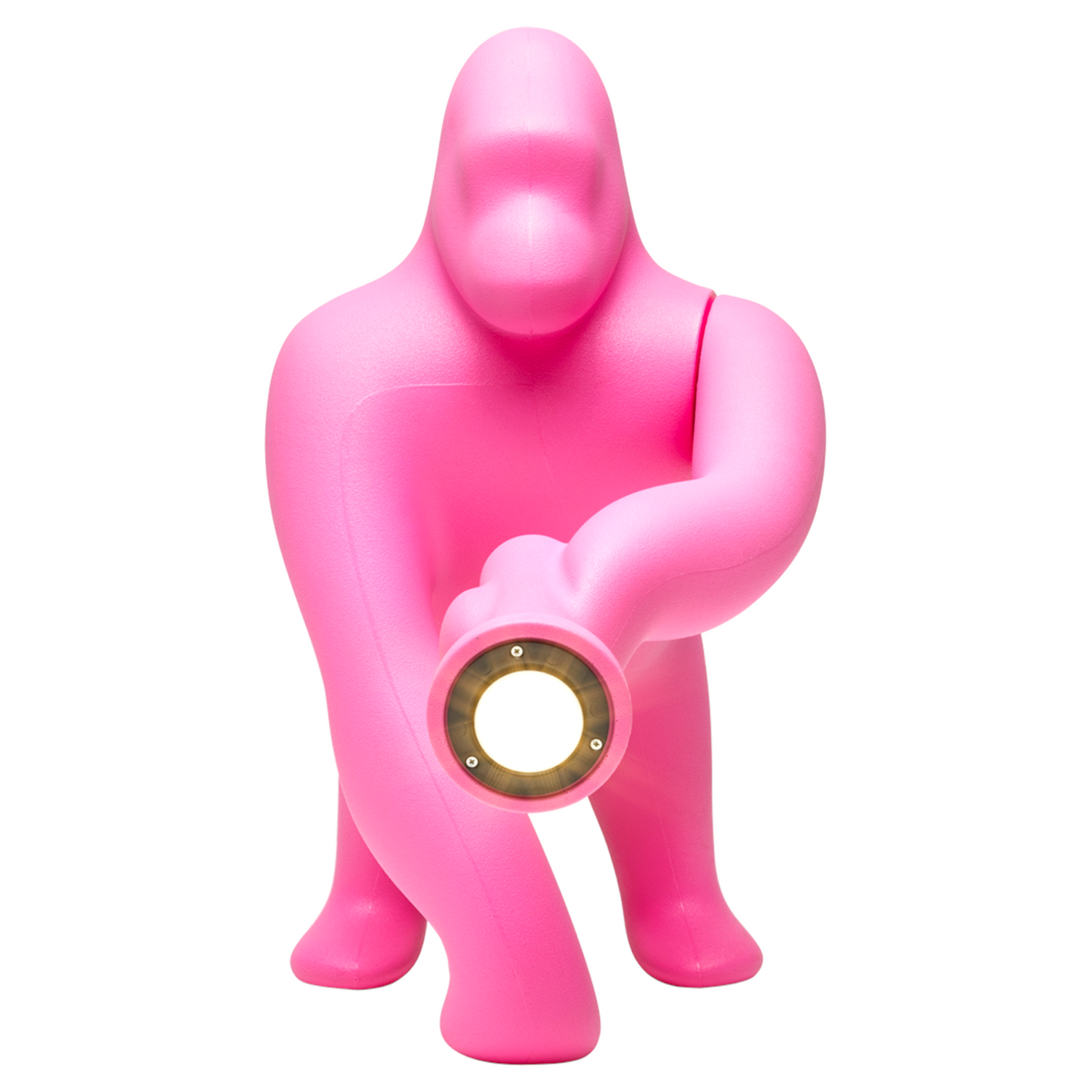 Designlampe KONG in auffälligem Pink als skulpturales Statement
