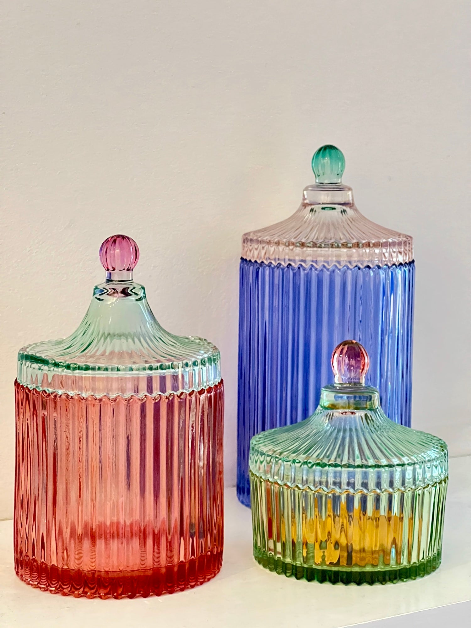 Candy stripe CANDY STRIPE en verde/menta claro ø10 x 12cm