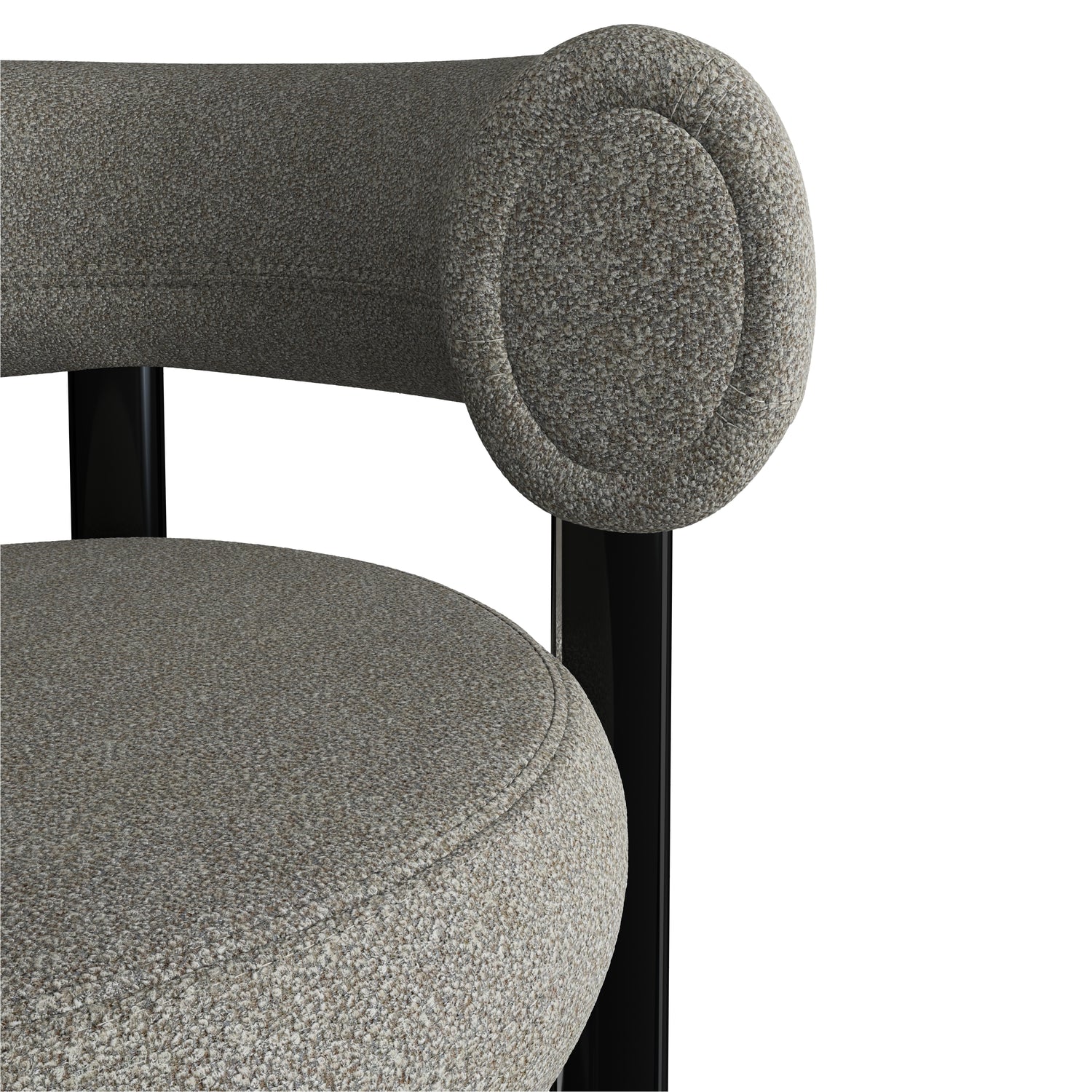 Fat 75cm Bar Stool – Bouclé Alpine Clay