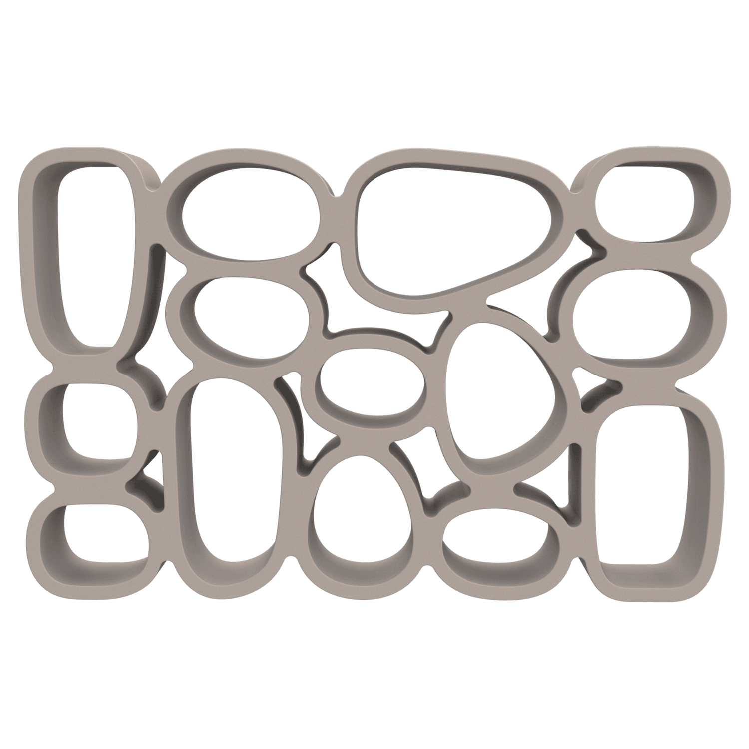 Qeeboo Bücherregal mit skulpturaler Form und durchbrochener Struktur.