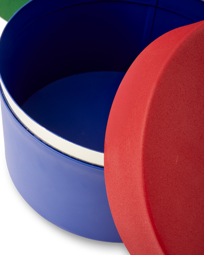 Round Metal Caps and Jars – Aufbewahrungsdosen Set aus Metall in Multicolor (3er-Set)