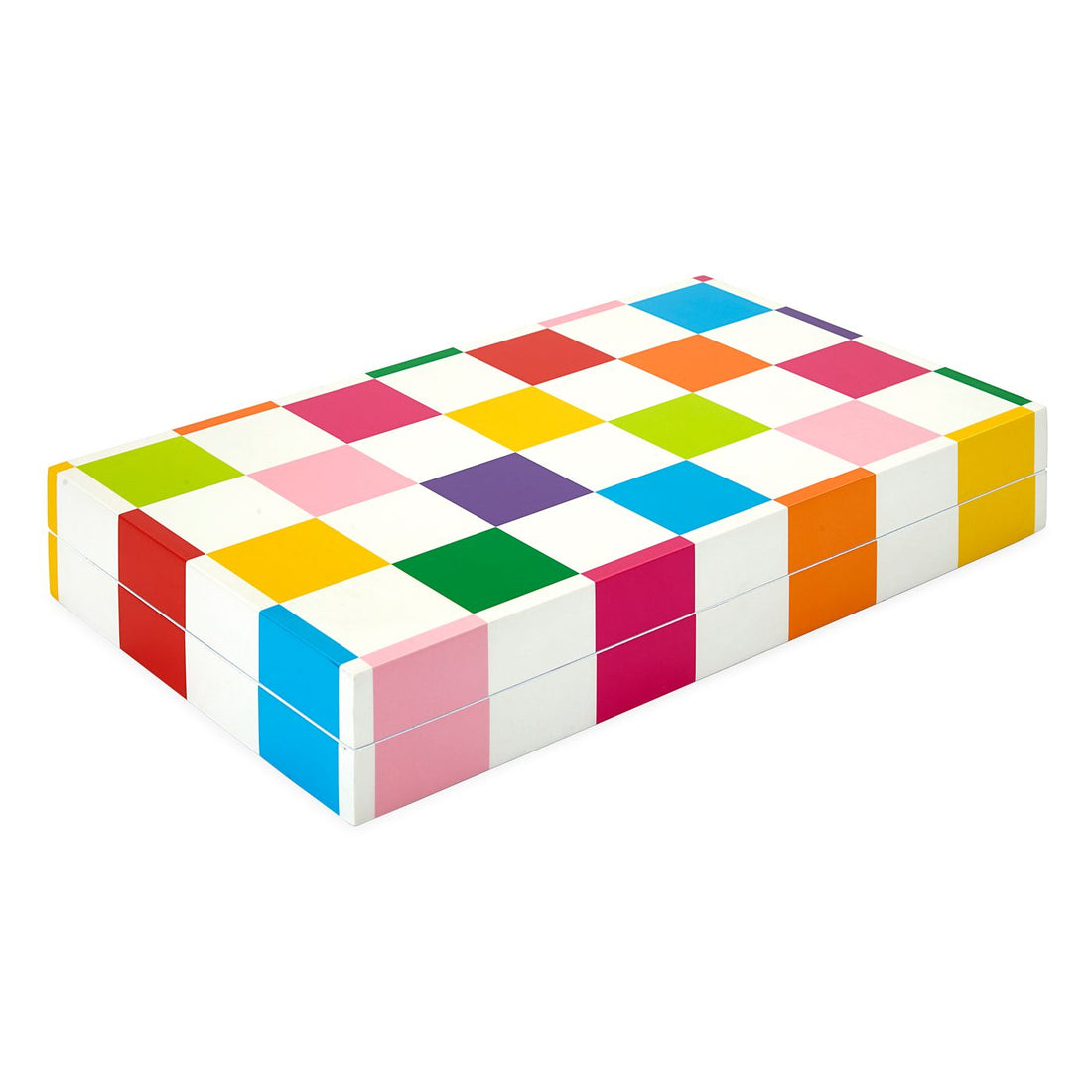Farbenfrohes Backgammon-Set als dekoratives Designobjekt von Jonathan Adler