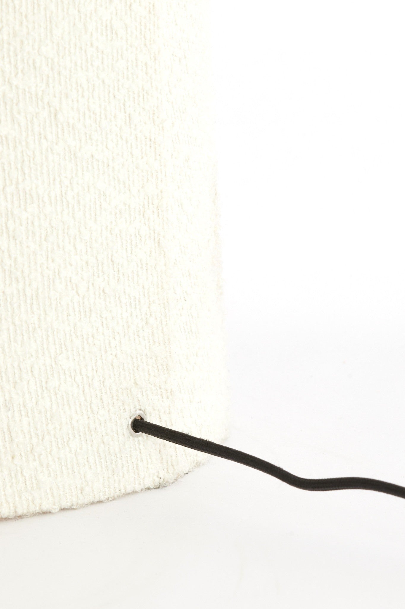 Design Stehleuchte Ø40x165 cm MIKKEL bouclé crème in Weiß